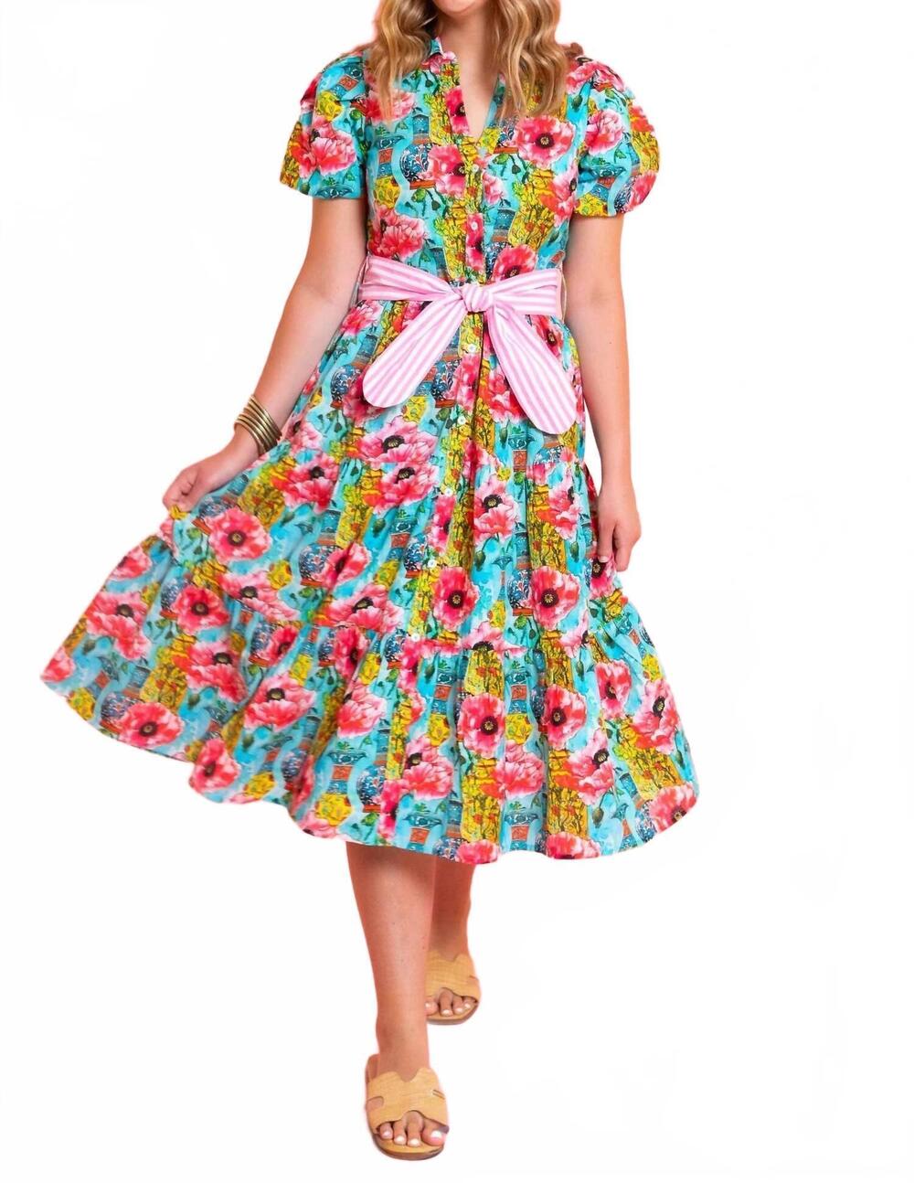 NEW DIZZY-LIZZIE litchfield dress in chino and pop
